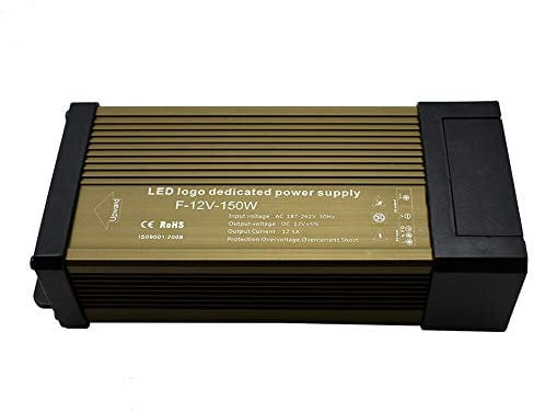 12V 12Amps 150W - Rainproof Outdoor LED Power Supply Transformer, IP45 Rain Proof Switching AC 240V - DC 12V Current, CCTV LED Driver Transformer