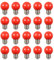 Farbige 2W E27 G45 LED Leuchtmittel, e27 Beleuchtung Glühbirnen, bunte glühbirnen für Hochzeit Halloween Weihnachten Party Bar, Wasserdichte Lichterkette für Innen und Außen Bereich, Rot 20 Stück