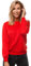 OZONEE Damen Sweatshirt Pullover Langarm Farbvarianten Oversized Langarmshirt Pulli ohne Kapuze Baumwolle Baumwollmischung Classic Basic Rundhals-Ausschnitt Sport JS/W01 ROT L