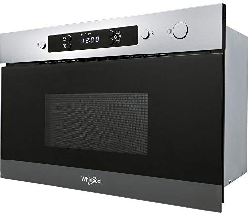 Whirlpool - Microondas integrable AMW 4900/IX, inox, 22 L, 750W, plato giratorio de 25 cm, 4 niveles de potencia