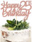 Sumerk 1 Stück 25.Geburtstag Tortendeko Happy 25th Birthday Cake Topper kuchen deko geburtstag für 25 Geburstagstorte Deko Jungen Mädchen