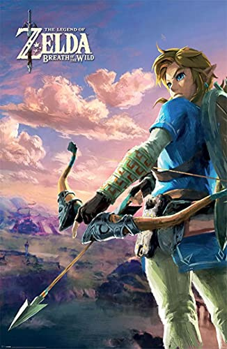 Tainsi ASHER LS-225 Poster, Motiv Breath Of Wind Hyrule Landschaft Wood The Legend Of Zelda, matt, rahmenlos, 28 x 43 cm