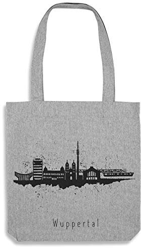 Ligarti Tasche I nachhaltiger Jutebeutel bedruckt I hochwertige stabile Einkaufstasche | (Wuppertal (grau))