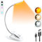 Glocusent Willow Luz para Leer Libros en la Cama, Lampara Lectura Brillante 10LED,3 Colores y 3 Brillos,Luz Lectura Recargable dura 80hr,Luz de Lectura Liviana,Ideal para los Amantes de los Libros
