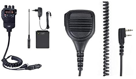 CB Radio PNI Escort HP 62 und PNI PB-HP62 Zubehörkit PNI-PACK91 & Mikrofon mit Lautsprecher PNI MHS60 mit 2 Pins Typ PNI-M