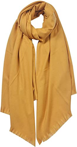 Clayre & Eef JZSC0611Y Winterschal Damen Gelb 70x190 cm