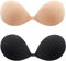 Ronronner 2-Pack Sujetador Invisible de Silicona,Sujetador Adhesivo,Sticky Bra Covers Backless Silicone Bra,Mujer Noche Festivales para CóModo Reutilizable Sostén