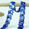 12 Meter 18mm Glitzer Pailletten Spitzenband Paillettenband Spitzenborte Geflochten Dekoband Zierband Borten Bänder Pailletten Bänder Trim Bortenband für DIY Nähen Kostüme Handwerk Deko,Navy blau