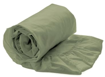 Heckettlane Elementi Spannbettlaken 200x90 – Weiches & Atmungsaktives Baumwollperkal – Spannbetttücher für Matratzen – Perfekt für Bettwäsche-Sets – Groen