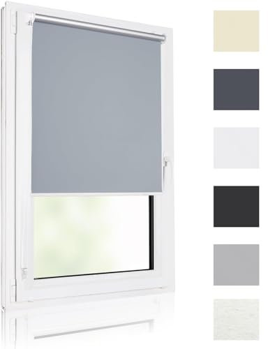 ALOHA Thermorollo nach maß, 5 Farben, Hohe: 50cm-149cm,Breite: 40cm-130cm, Klemmfix ohne Bohren, Seitenzugrollo & Thermo Rollo für Fenster und Tür