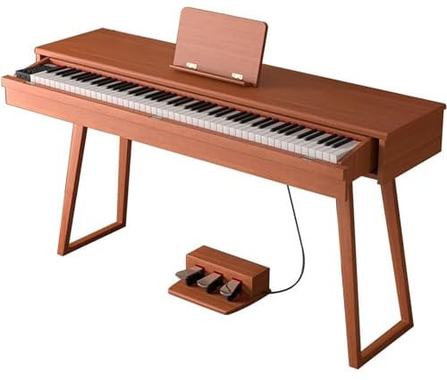 ZALIX 88-Key Digital Piano, Multifunctional Dresser Drawer Electronic Piano, Full-Size Electric Keyboard with Weighted Keys, Portable Keyboard Piano,B