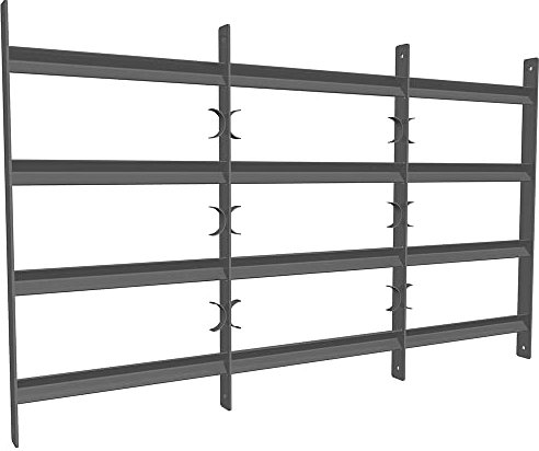 Mucola Fenstergitter aus verzinktem Stahl Einbruchschutz 60x70-130CM Fensterschutz Einbruchsicherung Sicherheitsgitter ausziehbar für Fenster außen