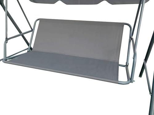 Softclub Replacement Swing Seat Cover Garden Heavy Dudy 600D Oxford Fabric Swing Chair Cover Outdoor Garden Hommock Chair Universal Fit for 3 Seater Swing Chair (148 * 50 * 50cm, Grey)