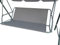 Softclub Replacement Swing Seat Cover Garden Heavy Dudy 600D Oxford Fabric Swing Chair Cover Outdoor Garden Hommock Chair Universal Fit for 3 Seater Swing Chair (148 * 50 * 50cm, Grey)