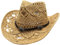 Sombrero de vaquero de paja Sol Protección solar Vacilla de paja Sombrero transpirable Beach Wide Brim Western Cowgirl Hat Travel Travel Sombreros Sombreros Cowboy para mujeres y hombres