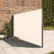 Zlinke Seitenmarkise mit Stahl-Kasten, rostbeständig, ausziehbar, 167 x 350 cm, Sichtschutz, Sonnenschutz, Blickdicht, Seitenrollo, für Balkon, Terrasse, Garten (Beige)