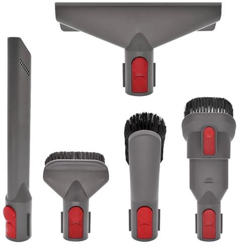 BUZIFU 5 in 1 Staubsauger Zubehör Set Bürste Tool Düse Set Universal Düsen- und Zubehörset Zubehörset Bürste Tool Düse Set kompatibel mit Dyson Staubsauger V7, V8, SV10, V11, SV11, V15 Gen5 Detect