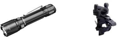 FENIX TK20R v2.0, 3000 Lumen, 21700 Powered, USB-C wiederaufladbar, APF Taschenlampe & Sport Lampenhalterung Fahrrad-Halterung ALB-10, Black, Standard