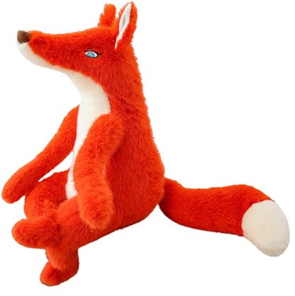 Uixxducc Plüschtier Dschungeltiere Kuscheltier für Jungen, Mädchen & Babys Flauschiges Stofftier zum Spielen und Schlafen Gemütliches Schmusetier,Grauwolf Krokodil Fuchs (Fuchs,53cm)