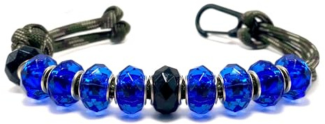 LAMIBEE 10 Perlen, Zählerschlag, Golf-Basketballzähler, groß, 25,4 cm, mit Clip und strapazierfähiger Paracord-Schnur, handgeflochten, einfaches Punkten, Saphirblau