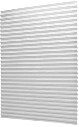 Persianas autoadhesivas plisadas, sin perforaciones, cortinas de dormitorio, sin taladro, color blanco, 90 x 150 cm
