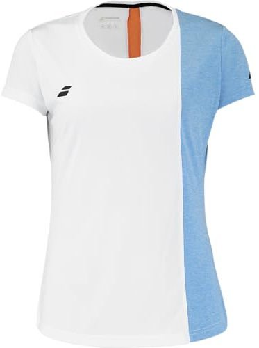 Babolat, T-Shirt Modell Play Cap, für Mädchen, Elastisches Material, V-Ausschnitt, Kurze Ärmel, Ideal für Training und Wettkampf, Geeignet für Einzelspieler und Teams