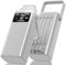 Power Bank 26800 mAh, PD 45 W Power Bank USB C ricarica rapida con 4 cavi integrati, 6 porte (2 USB-A & 1 Type-C), display LED, torcia elettrica, batterie esterne per smartphone tablet