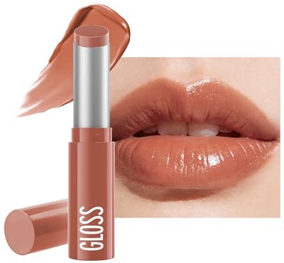 Nude Brown Pflegender Lippenstift, Tinted Lipstick für Weiche Volle Lippen | Natürliche Glänzender Hydrating Lippenstifte, Langanhaltend Feuchtigkeitsspendender, Geschmeidige Textur Lippenbalsam, Vegan