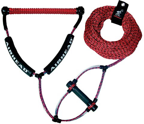 Airhead Rope with Grip Wakeboard-Seil mit PHAT-Griff, rot, Einstellbar