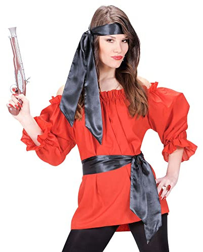 W WIDMANN MILANO Party Fashion 2648H - Haarband 80er Jahre, aus Satin, Schwarz, circa 155 x 8 cm, Stoffband, Gürtel, Retro, Accessoire, Kostüm, Karneval, Mottoparty