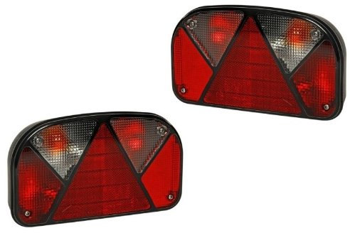 FKAnhängerteile Aspöck Multipoint 2 - Lampen Set - rechts + Links, 7 polig ohne Rückfahrscheinwerfer