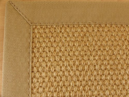 Astra Sisal Teppich Panama Rio mit Bordüre - Farbe Natur Sisal 18 Größen, Größe: 200x200 cm