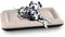 Knuffelwuff Wasserfestes In und Outdoor Hundebett Lucky Color Edition aus Nylongewebe XXL 120 x 85cm Beige - abnehmbarer Bezug - waschbar - für große, mittelgroße und kleine Hunde