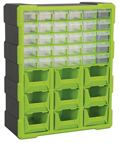 Sealey Apdc39Hv Cabinet Box 39 Drawer - Hi-Vis Green/Black