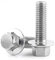 Flansch Sechskantschraube, 10pcs M8 Schraube mit Flansch, 304 Edelstahl Sechskant Kopf Schrauben, Scheibe Befestigungen Flanschschrauben(M8X25)