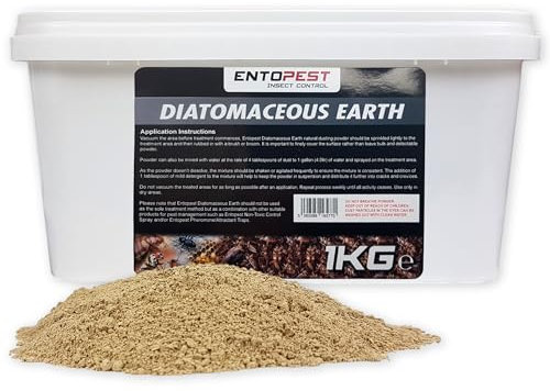Entopest - 1Kg Diatomaceous Earth Powder - Ant killer, flea killer, insect killer, bed bug killer, silverfish killer, Pests Control for Crawling Insects, Pest Organic Non-Toxic