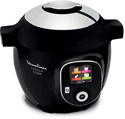 Moulinex Multicuiseur Intelligent Cookeo+ Connect Grameez via Application Bluetooth 6L 6 Modes de Cuisson 150 Recettes Préprogrammées Jusqu'à 6 Personnes + Balance de cuisine incluse Noir CE856800