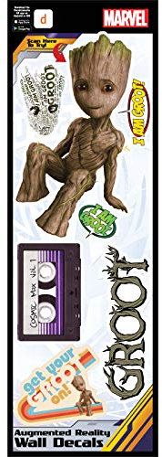 Marvel Groot Augmented Reality Small Wall Decal Peel & Stick Removable Vinyl 7 Stickers