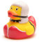 Duckshop I Badeente SM Bondage I QuietscheenteI L: 8,5 cm I inkl. Quietscheentchen -Schlüsselanhänger im Set I Geschenk Erwachsene I Präsent Sammler