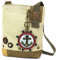 CHALA Patch Cross-Body Damen Handtasche, Sand Farbe Canvas Messenger Bag - Anker - Sand