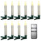 Mobestech Christmas tree candles with clips, remote control, flickering LED candle lights for Christmas tree decoration home party (Random Color)
