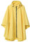 Regen Poncho Jacke Mantel für Erwachsene mit Kapuze wasserdicht mit Reißverschluss im Freien, Gelb
