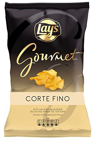 Lay's Gourmet, Patatas fritas de corte fino de, Producto de Aperitivo, bolsa individual, 150gr