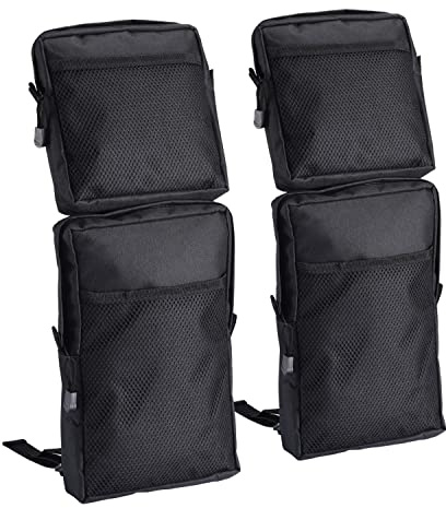 CKEGUO ATV Fender Bags, 2-Pack Motorcycle ATV Tank Saddlebags, Universal Rear Storage Tool Bags for ATV UTV Dirt Bike (Black)