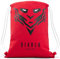 Diablo Turnbeutel Sportsack Gymsack Kordelzüge Rucksack Polyester 15 Liter 40 x 49 cm. (Rot)
