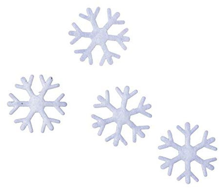RiloStore 240 STK Schneeflocken in der Dose 1,7cm Weiss Deko Schnee Flocken Winterdeko Weihnachtsdeko Streuteile Kunstschnee
