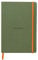 Rhodia 117440C - Notizheft Softcover Rhodiarama DIN A5 (14,8x21 cm), 80 Blatt, liniert Clairefontaine Papier Elfenbein 90g Lesezeichen, Gummizugverschluss, Cover aus Kunstleder Salbei, 1 Stück