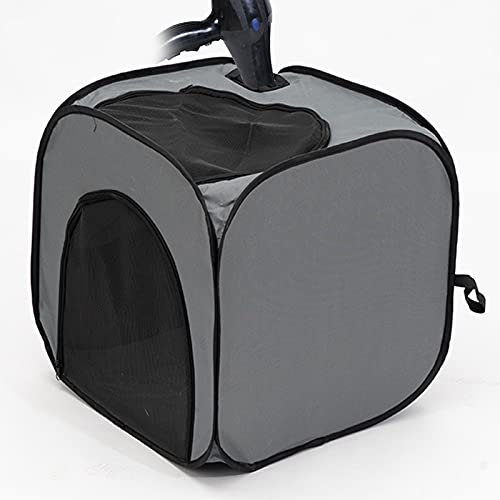 PJDDP Caja De Secado De Pelo para Mascotas Secador De Pelo Profesional De Belleza para Perros,Jaula para Secadora Portátil para Mascotas, Caja Plegable para Secado De Cabello para Cachorros,Gris