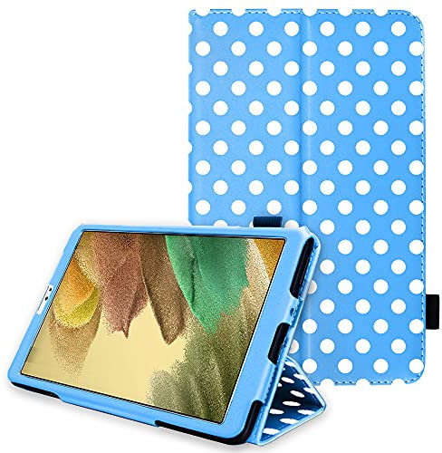TECHGEAR Custodia in Pelle Designato per Samsung Galaxy Tab A7 Lite 8.7 (SM-T220 / SM-T225), Custodia Rigida Sottile di Alta Qualità in PU Pelle con Supporto e Cinturino a Mano con Auto Svelgia