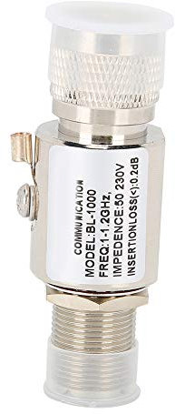 UHF Lightning Arrestor for CB Radio/HAM Radio Antenna, PL-259 Plug (UHF Male) to PL-259 Socket (UHF Female) Bulkhead Surge Protector, 1-1.2GHz